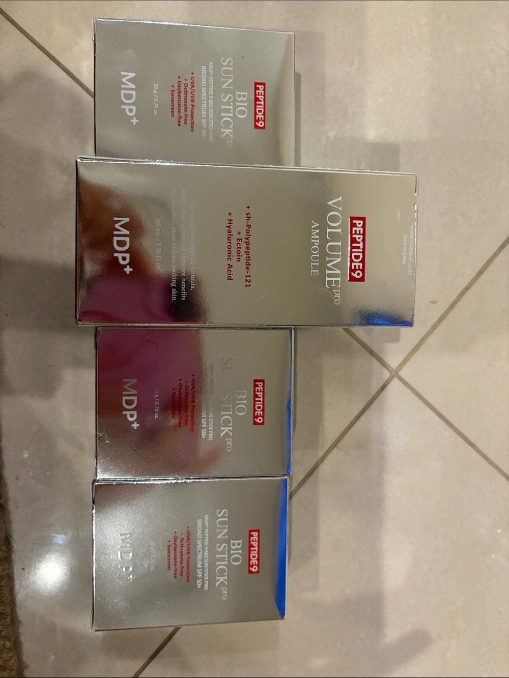 Volume Pro Ampoule & Bio Sun Stick Skincare Set - Silver